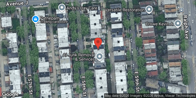 Aerial map of 1093 EAST 58 STREET, Brooklyn