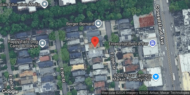 Aerial map of 856 EAST 10 STREET, Brooklyn