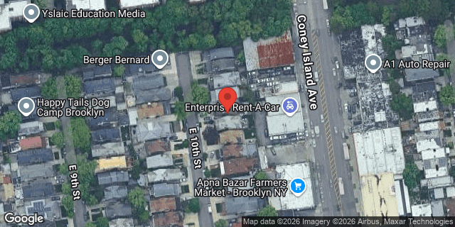 Aerial map of 855 EAST 10 STREET, Brooklyn