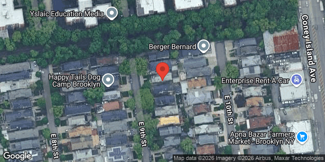 Aerial map of 849 EAST 9 STREET, Brooklyn