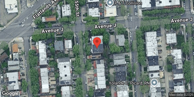 Aerial map of 1173 EAST 55 STREET, Brooklyn