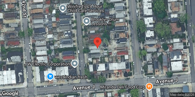 Aerial map of 1099 EAST 43 STREET, Brooklyn