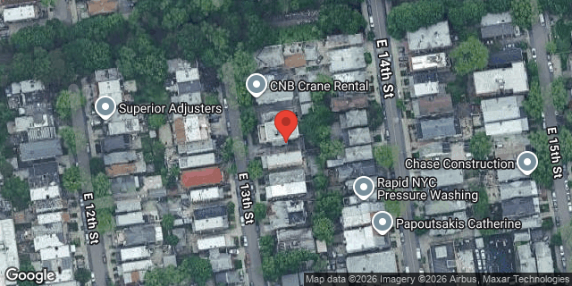 Aerial map of 857 EAST 13 STREET, Brooklyn