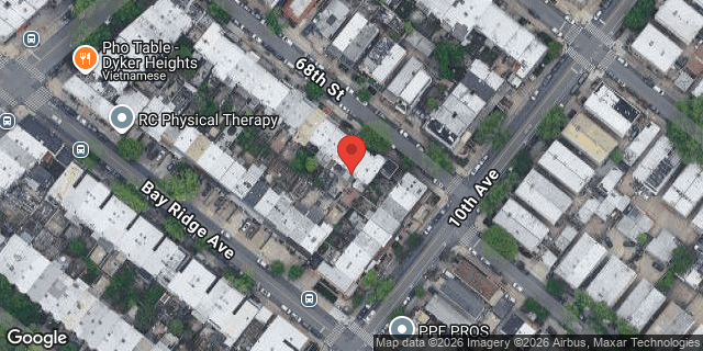 Aerial map of 972 68 STREET, Brooklyn
