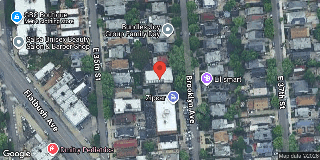 Aerial map of 1814 BROOKLYN AVENUE, Brooklyn