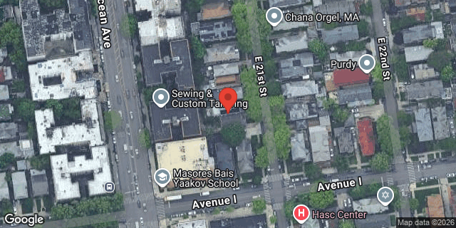 Aerial map of 1018 EAST 21 STREET, Brooklyn