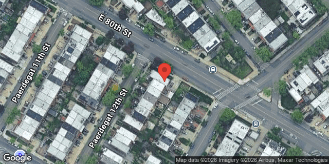 Aerial map of 44 PAERDEGAT 12 STREET, Brooklyn
