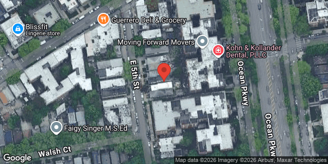 Aerial map of 935 EAST 5 STREET, Brooklyn