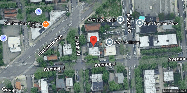 Aerial map of 1157 EAST 55 STREET, Brooklyn
