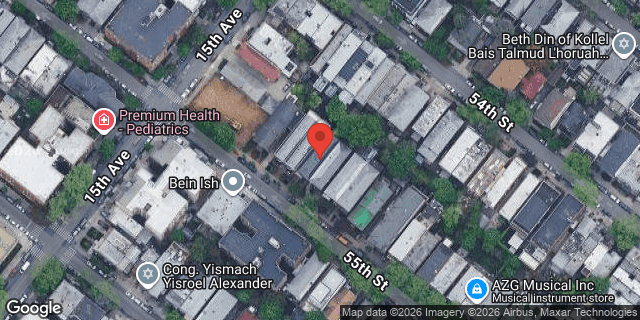 Aerial map of 1525 55 STREET, Brooklyn