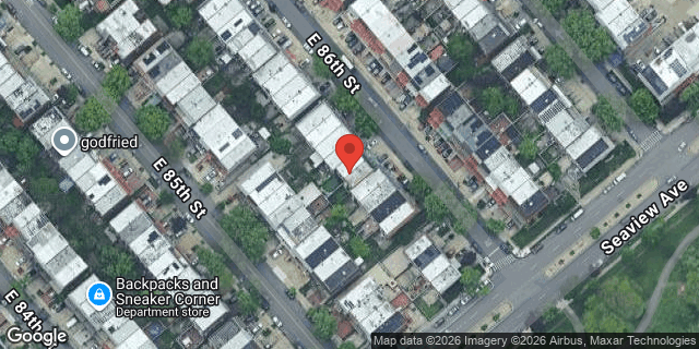 Aerial map of 1460 EAST 86 STREET, Brooklyn