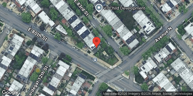 Aerial map of 1370 EAST 83 STREET, Brooklyn