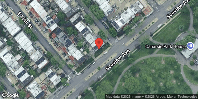 Aerial map of 1484 EAST 87 STREET, Brooklyn