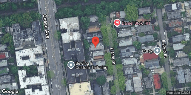Aerial map of 1004 EAST 21 STREET, Brooklyn