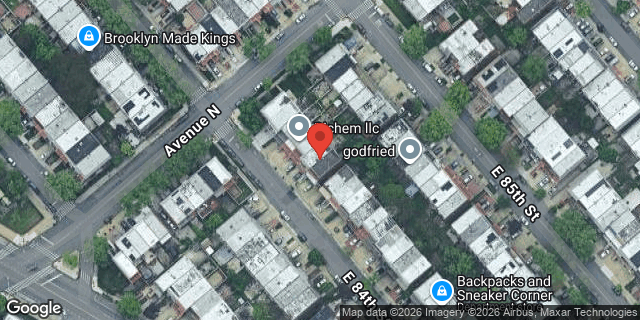 Aerial map of 1415 EAST 84 STREET, Brooklyn