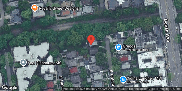 Aerial map of 884 EAST 19 STREET, Brooklyn