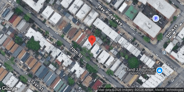 Aerial map of 857 70 STREET, Brooklyn