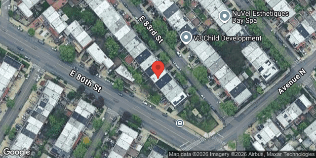 Aerial map of 1358 EAST 83 STREET, Brooklyn