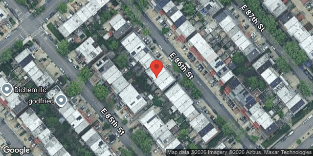 Aerial map of 1442 EAST 86 STREET, Brooklyn