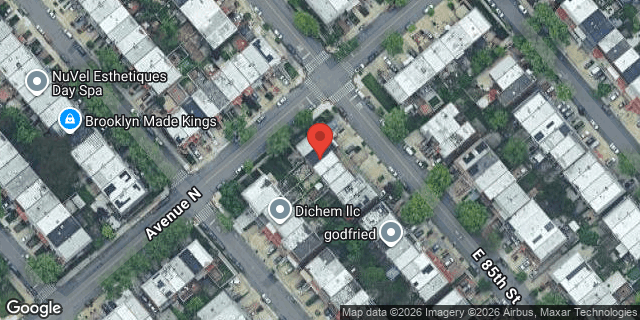 Aerial map of 1406 EAST 85 STREET, Brooklyn