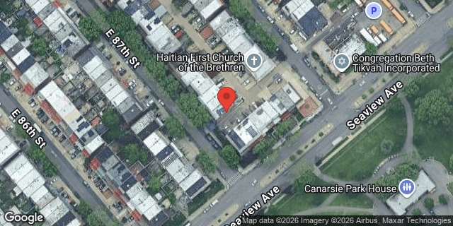 Aerial map of 1467 EAST 87 STREET, Brooklyn
