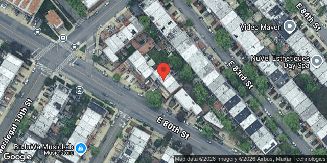 Aerial map of 1333 EAST 80 STREET, Brooklyn