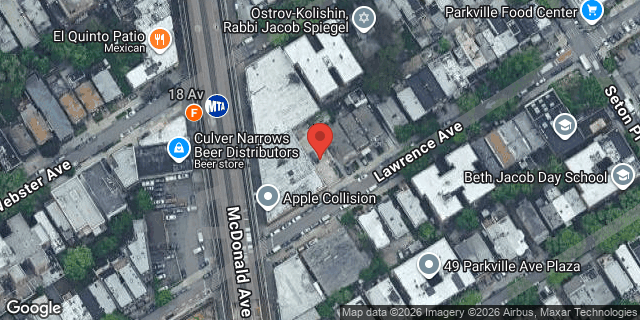 Aerial map of 61 LAWRENCE AVENUE, Brooklyn
