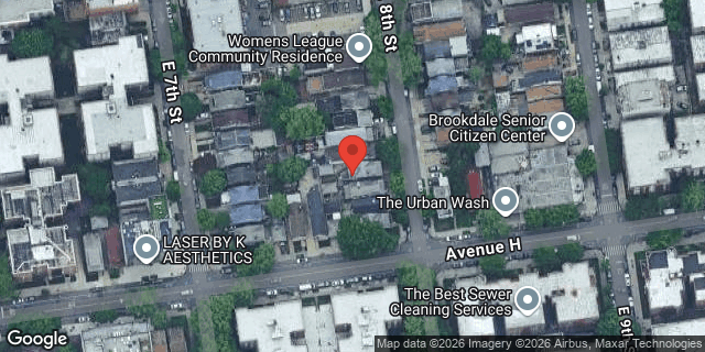 Aerial map of 814 EAST 8 STREET, Brooklyn