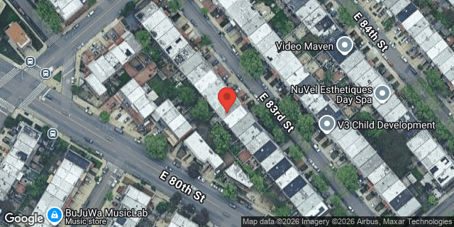 Aerial map of 1334 EAST 83 STREET, Brooklyn