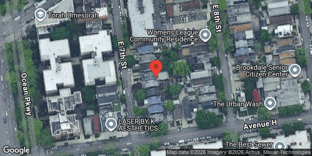Aerial map of 885 EAST 7 STREET, Brooklyn