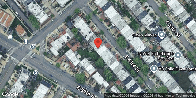 Aerial map of 1320 EAST 83 STREET, Brooklyn