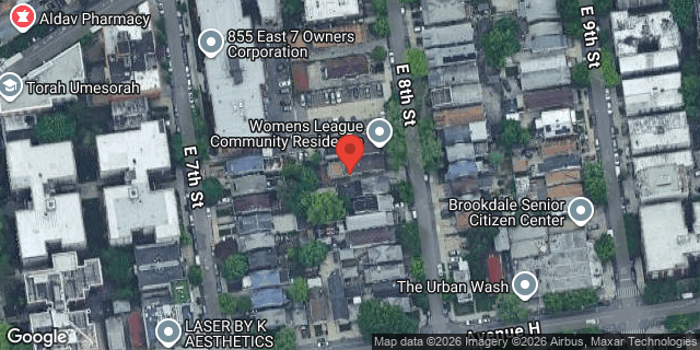 Aerial map of 800 EAST 8 STREET, Brooklyn