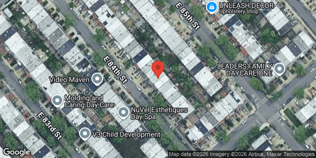 Aerial map of 1357 EAST 84 STREET, Brooklyn