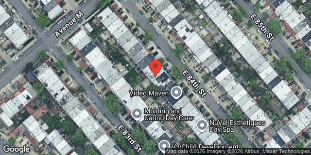 Aerial map of 1330 EAST 84 STREET, Brooklyn