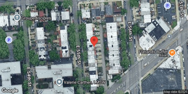 Aerial map of 1107 EAST 55 STREET, Brooklyn