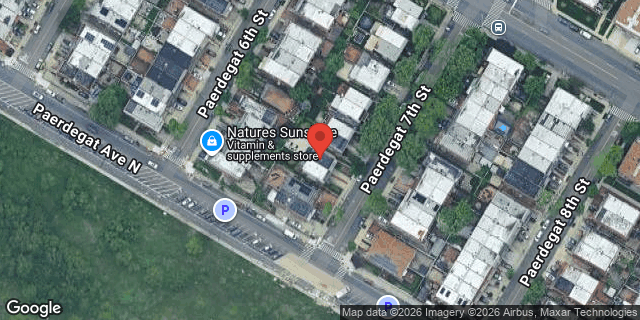 Aerial map of 15 PAERDEGAT 7 STREET, Brooklyn