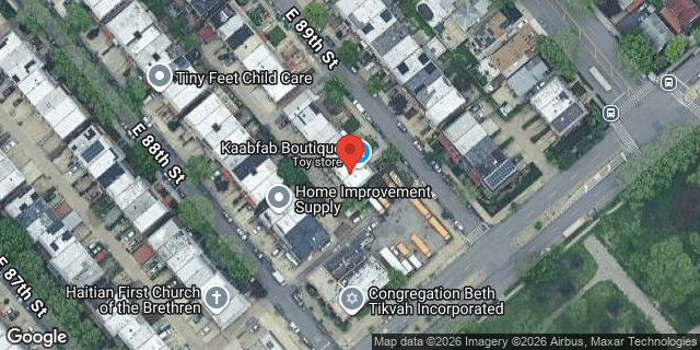 Aerial map of 1466 EAST 89 STREET, Brooklyn