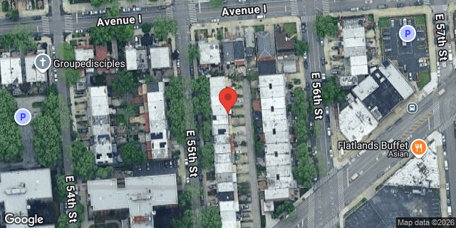Aerial map of 1101 EAST 55 STREET, Brooklyn