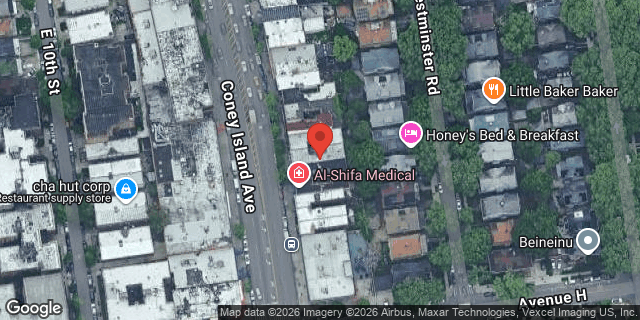 Aerial map of 1121 CONEY ISLAND AVENUE, Brooklyn