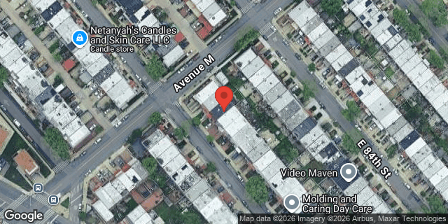 Aerial map of 1307 EAST 83 STREET, Brooklyn
