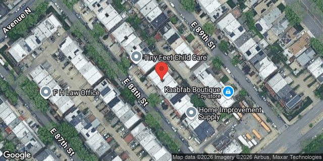Aerial map of 1441 EAST 88 STREET, Brooklyn