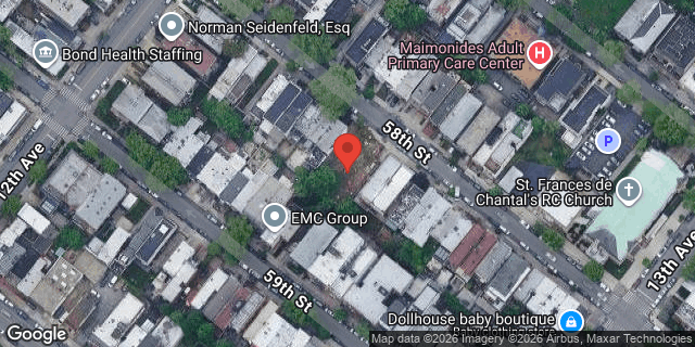 Aerial map of 1238 58TH STREET, Brooklyn