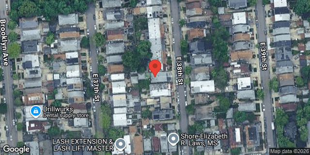 Aerial map of 1010 EAST 38 STREET, Brooklyn