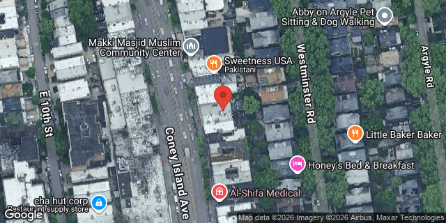 Aerial map of 1105 CONEY ISLAND AVENUE, Brooklyn