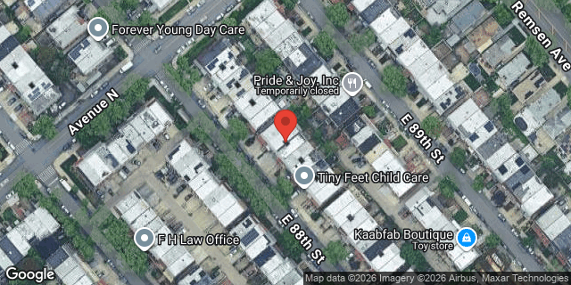 Aerial map of 1423 EAST 88 STREET, Brooklyn