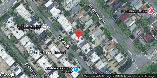 Aerial map of 1447 EAST 89 STREET, Brooklyn