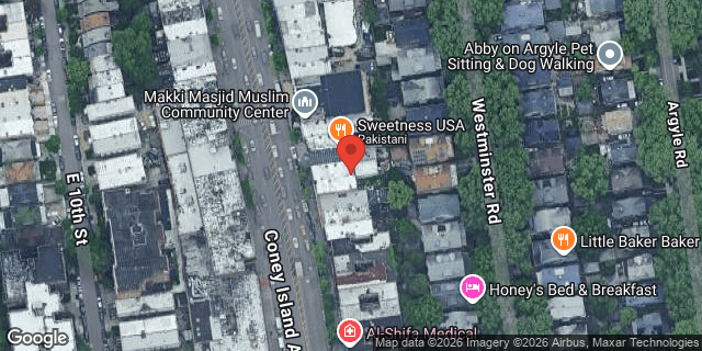 Aerial map of 1101 CONEY ISLAND AVENUE, Brooklyn