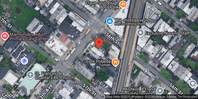 Aerial map of 5605 13 AVENUE, Brooklyn