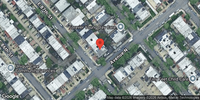Aerial map of 1379 EAST 87 STREET, Brooklyn
