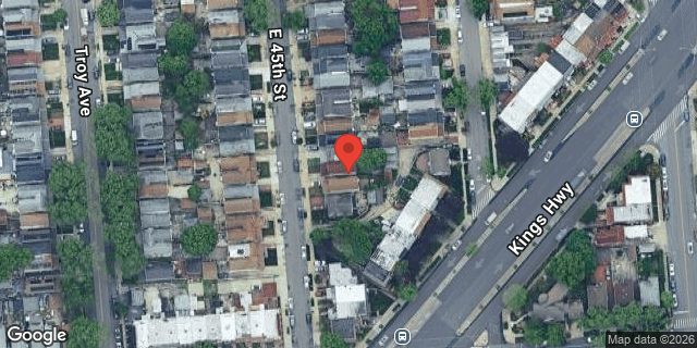 Aerial map of 1227 EAST 45 STREET, Brooklyn